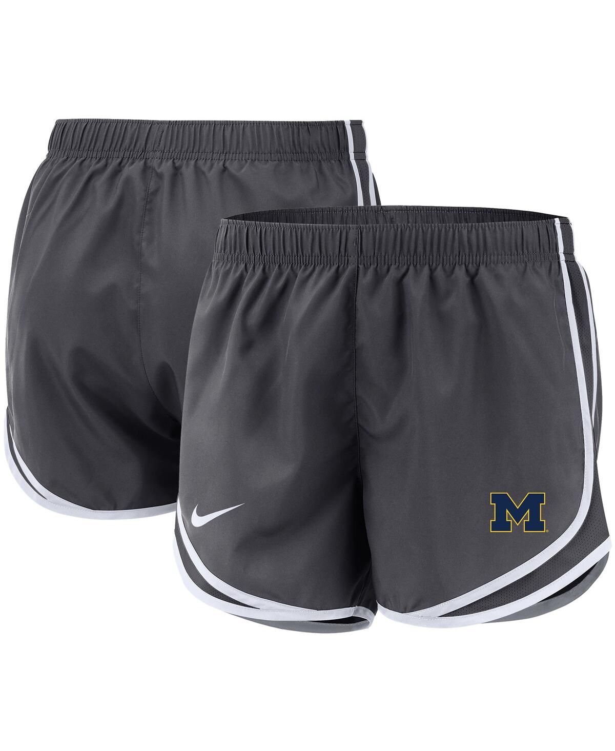 Women's Nike Anthracite Michigan Wolverines Team Tempo Performance Shorts