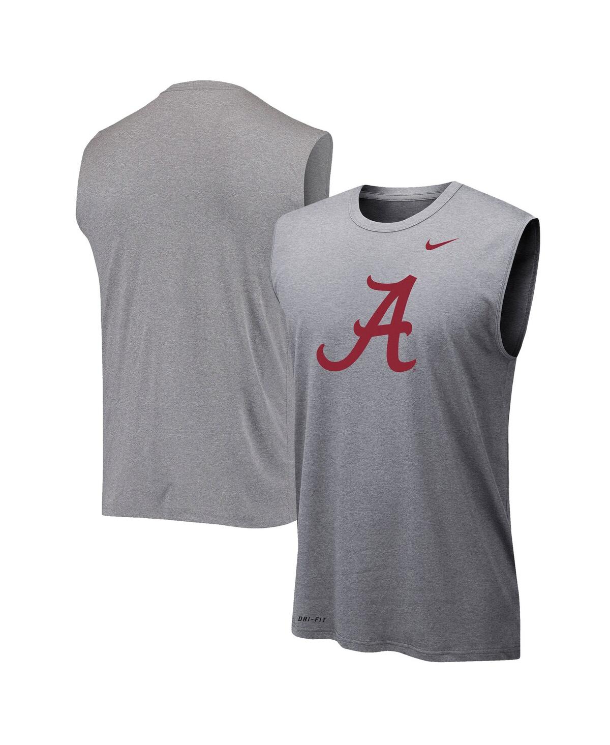 Men's Nike Heathered Gray Alabama Crimson Tide Performance Legend Tank Top