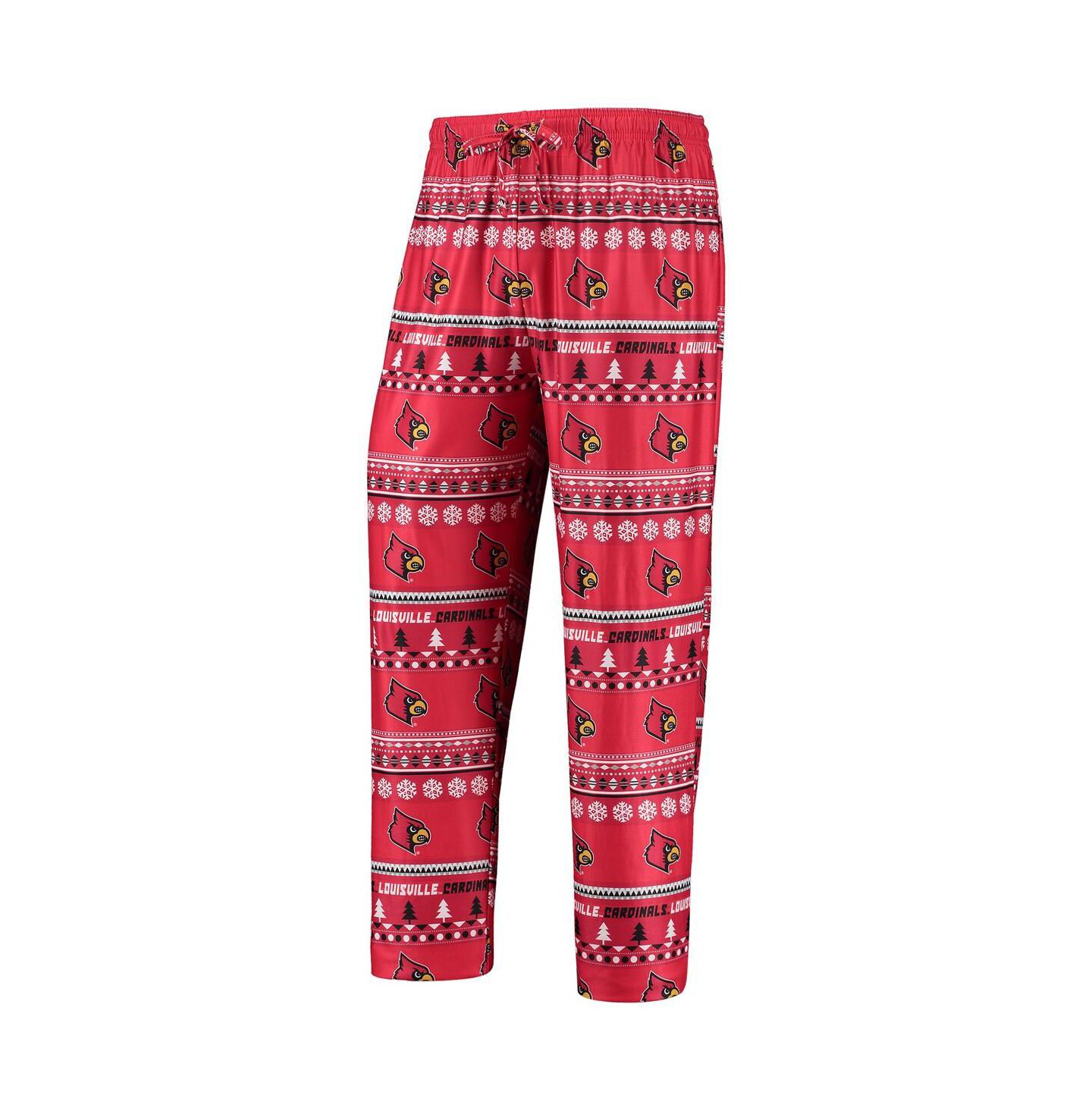 Мужская пижама Concepts Sport Louisville Cardinals Ugly Sweater, Red — фото 5