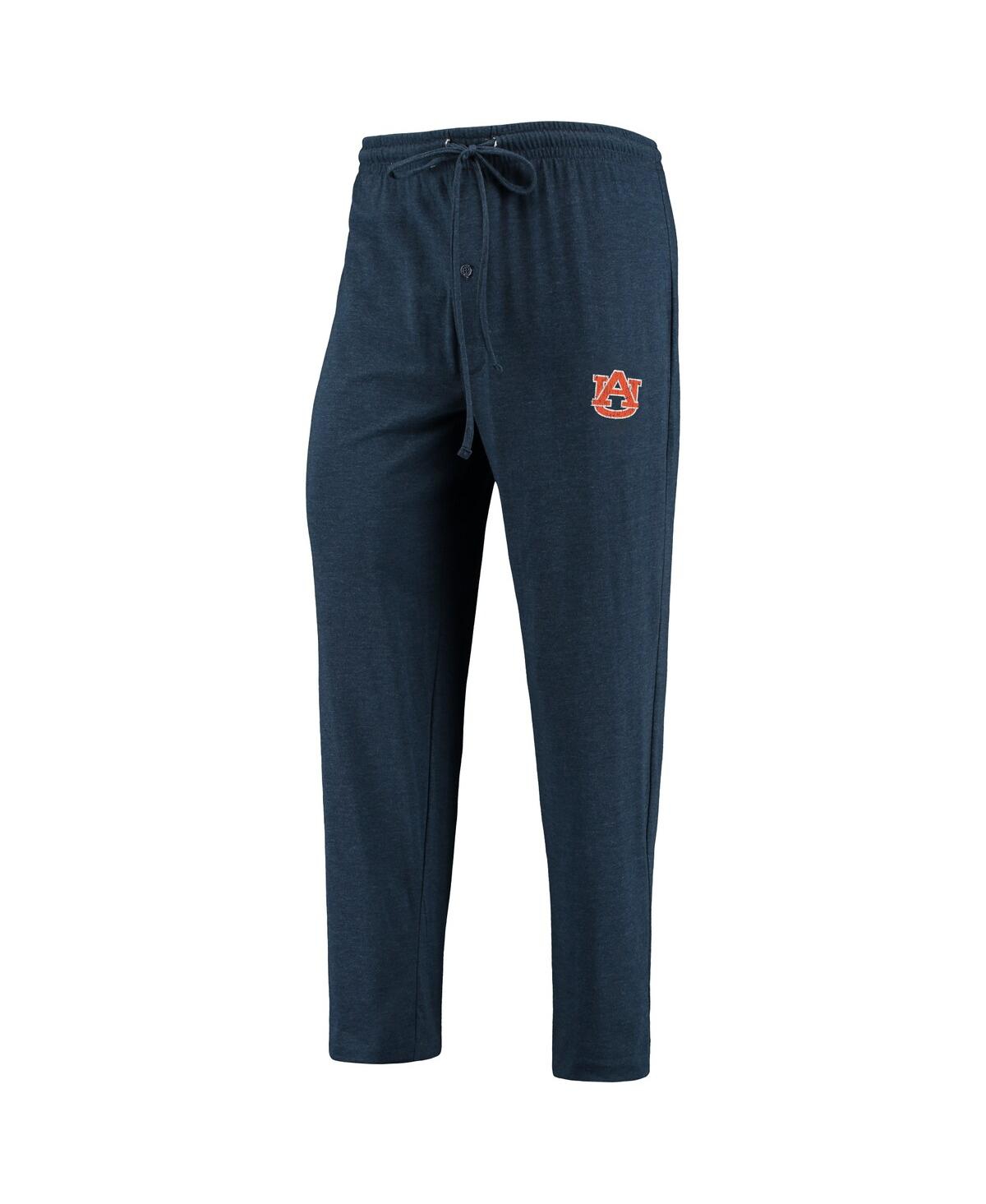 Concepts Sport Men's  Navy, Heathered Charcoal Auburn Tigers Meter Long Sleeve T-shirt And Pants Slee In Navy,heathered Charcoal