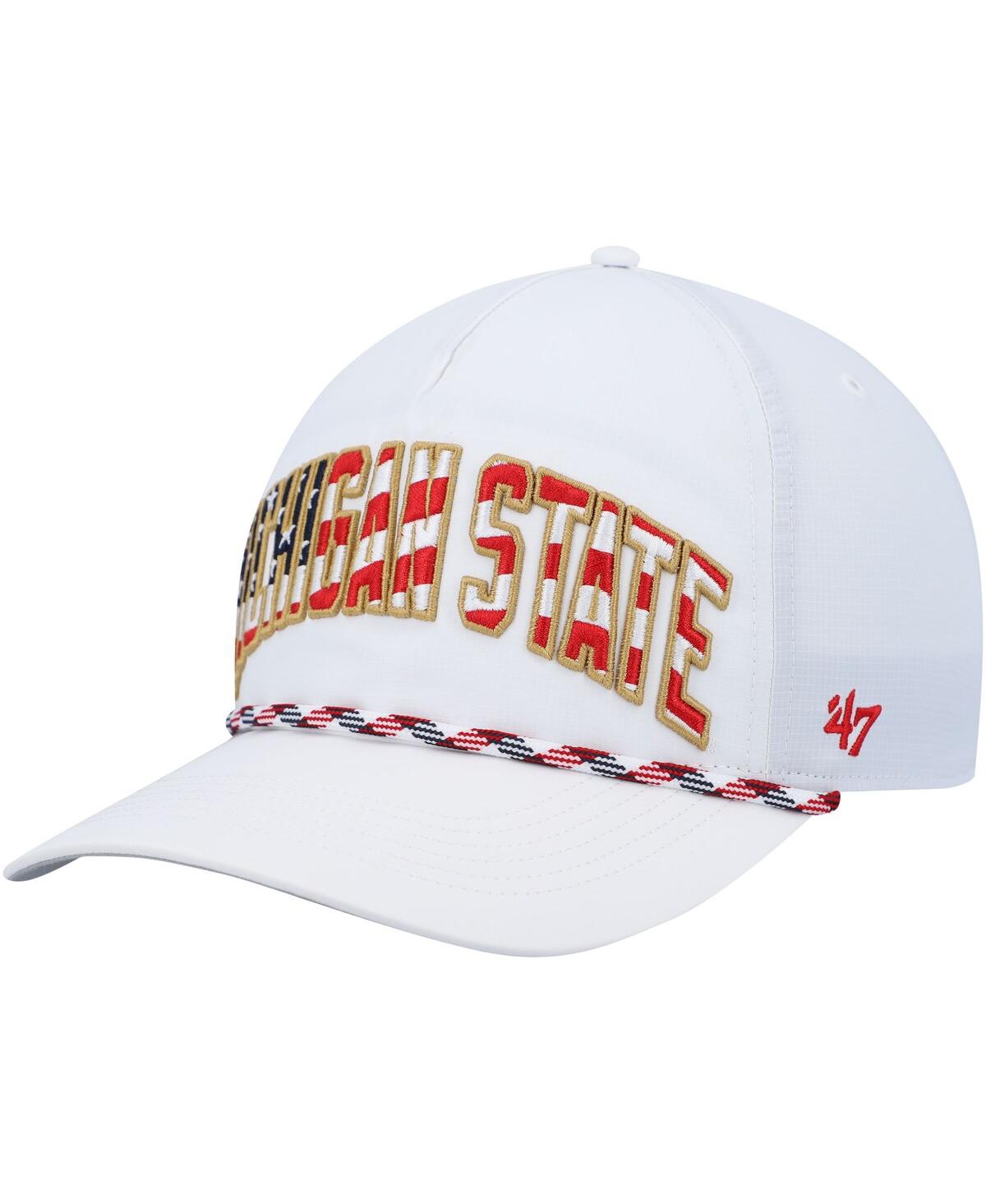 47 Brand Men's '47 White Michigan State Spartans Stars And Stripes Flag Flutter Hitch Snapback Hat