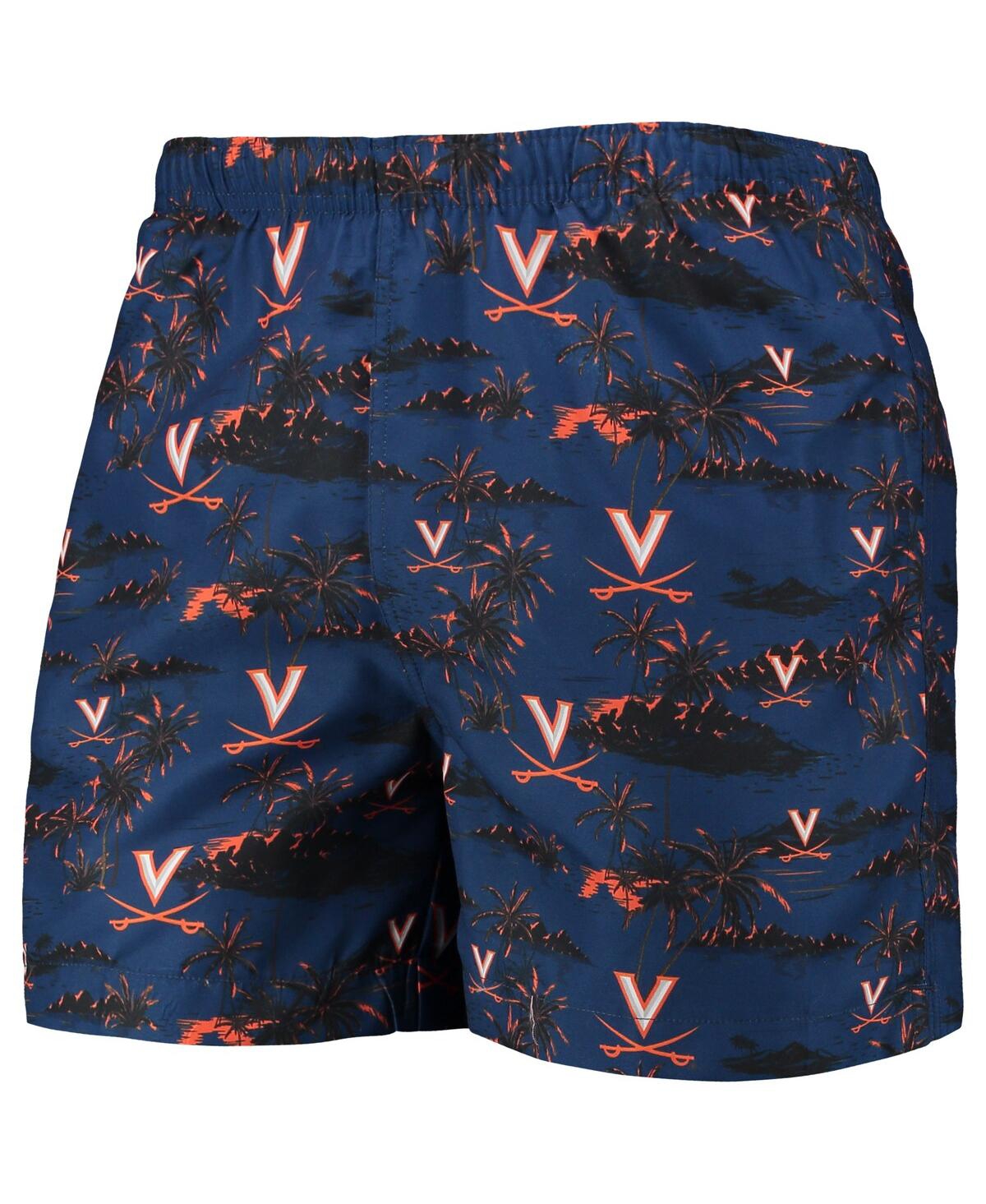 Shop Foco Men's  Navy Virginia Cavaliers Island Palm Swim Trunks