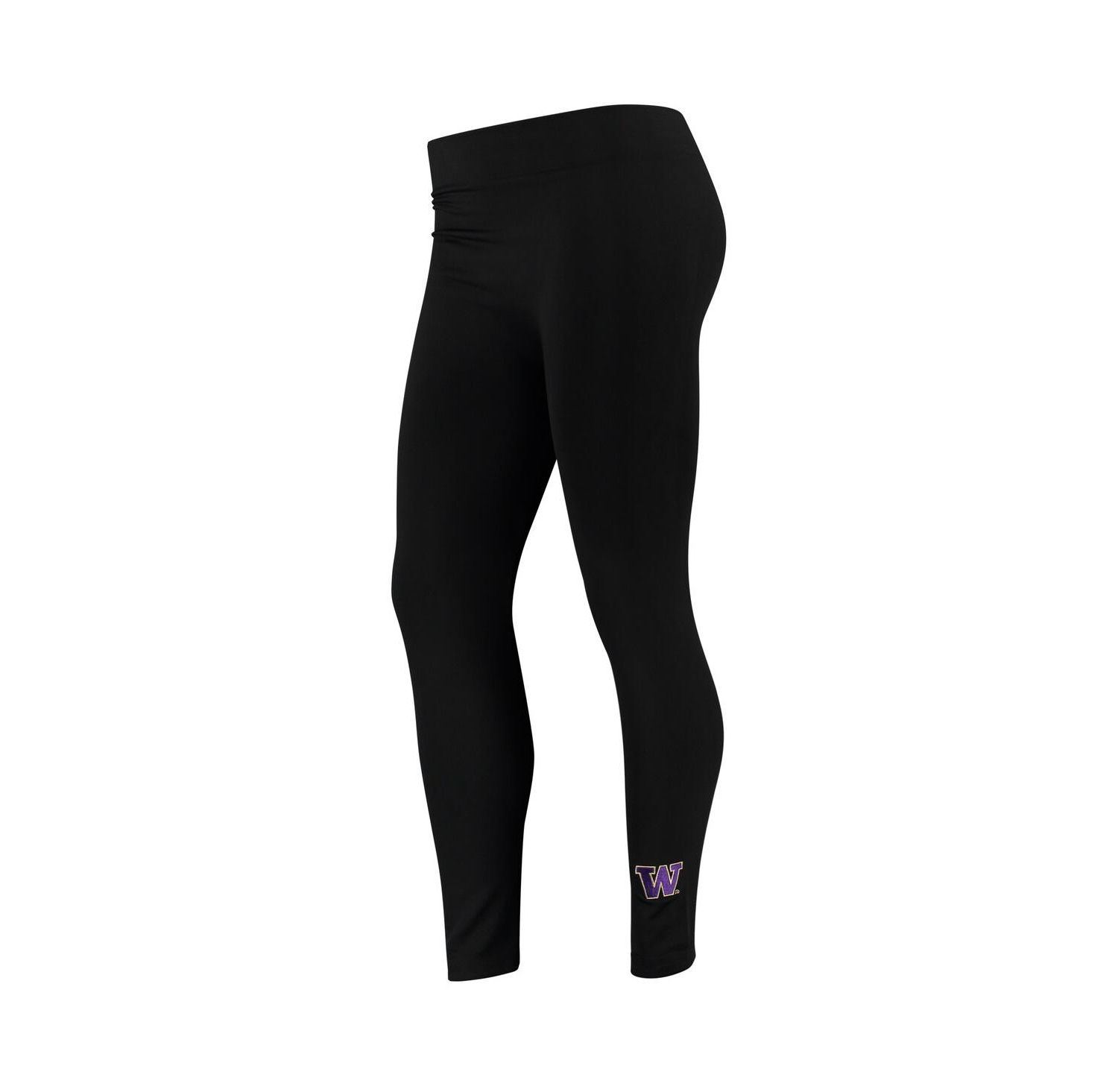 Women's Black Washington Huskies Fleece Leggings