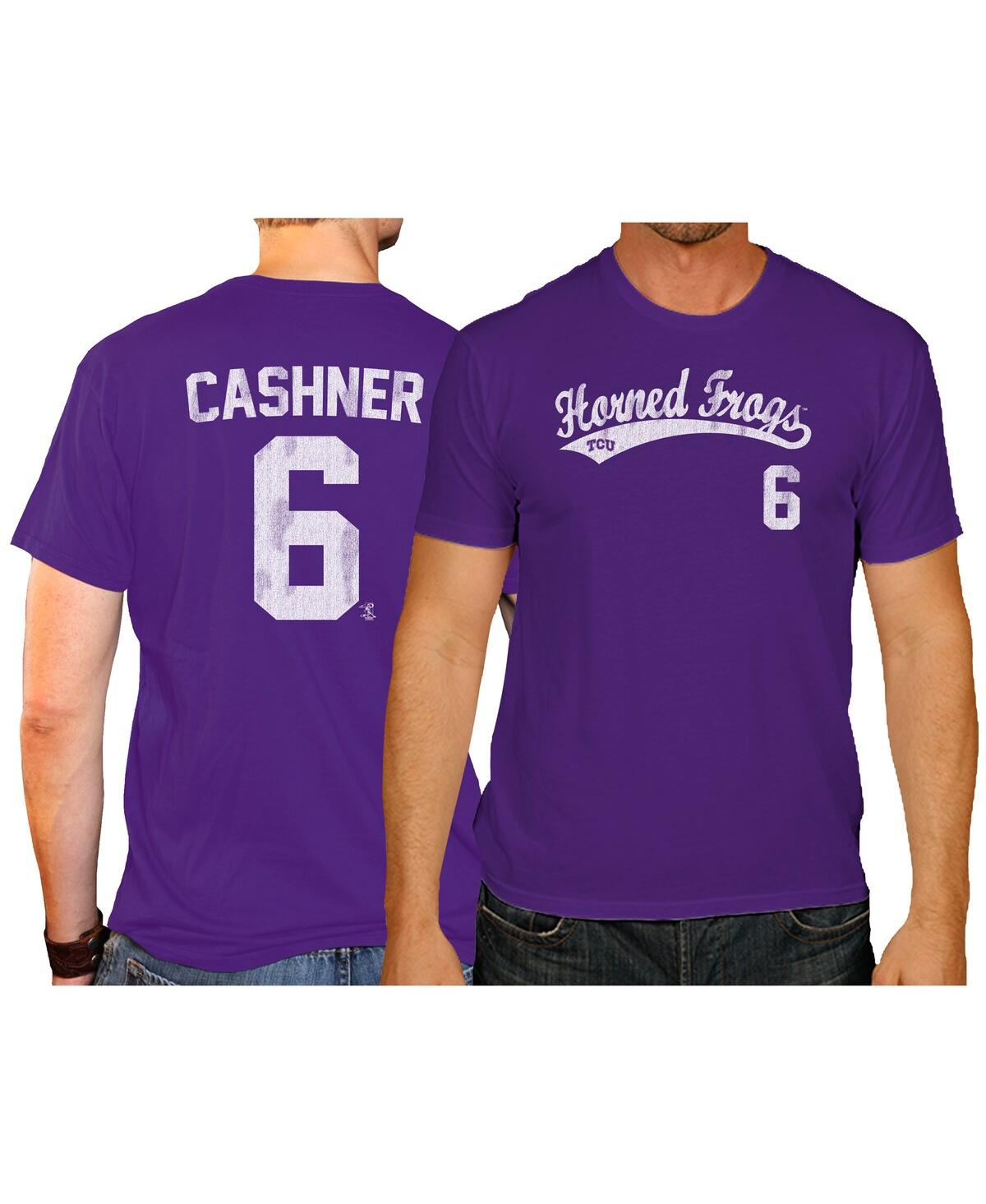 Shop Retro Brand Men's Original  Andrew Cashner Purple Tcu Horned Frogs Ncaa Baseball T-shirt