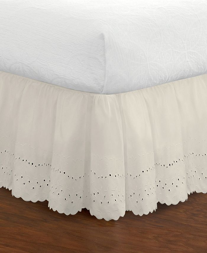Fresh Ideas Ruffled Eyelet Queen Bed Skirt & Reviews Sheets