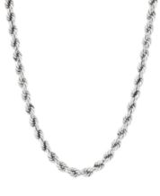 White gold rope discount chain