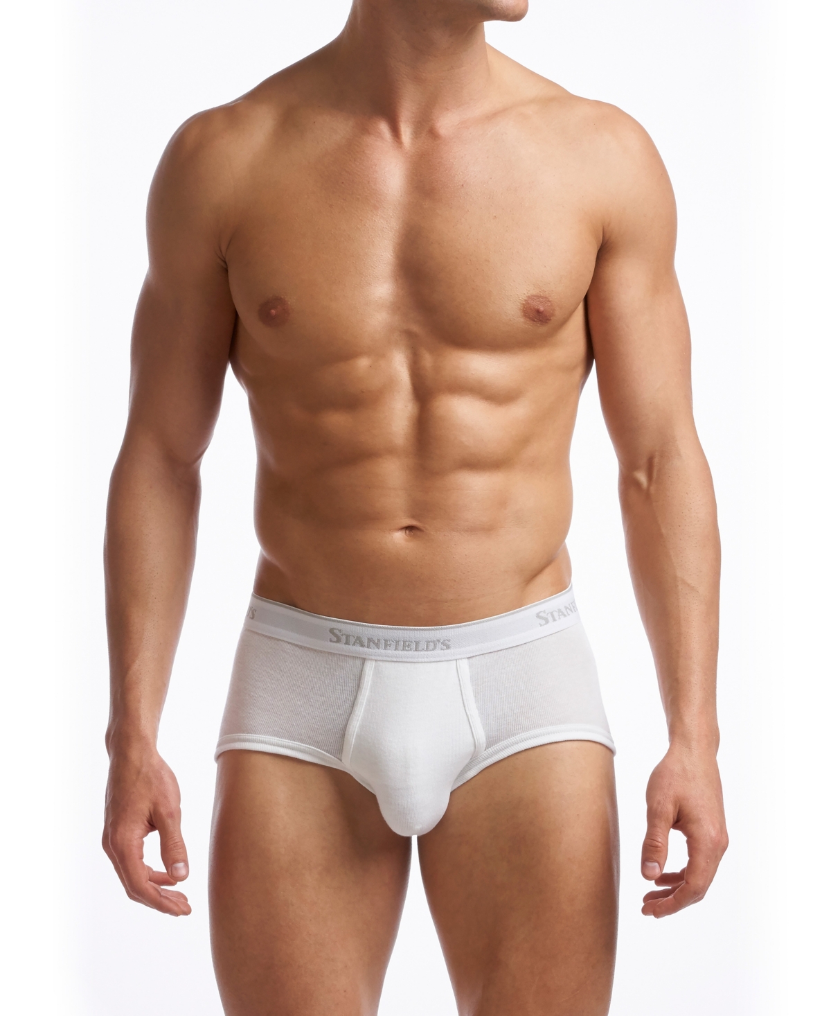 Stanfield's Men's Supreme Cotton Blend Regular Rise Briefs, Pack Of 2 In White