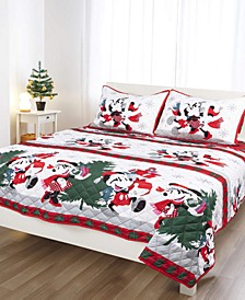 Mickey & Minnie Holiday Quilt and Sham Sets