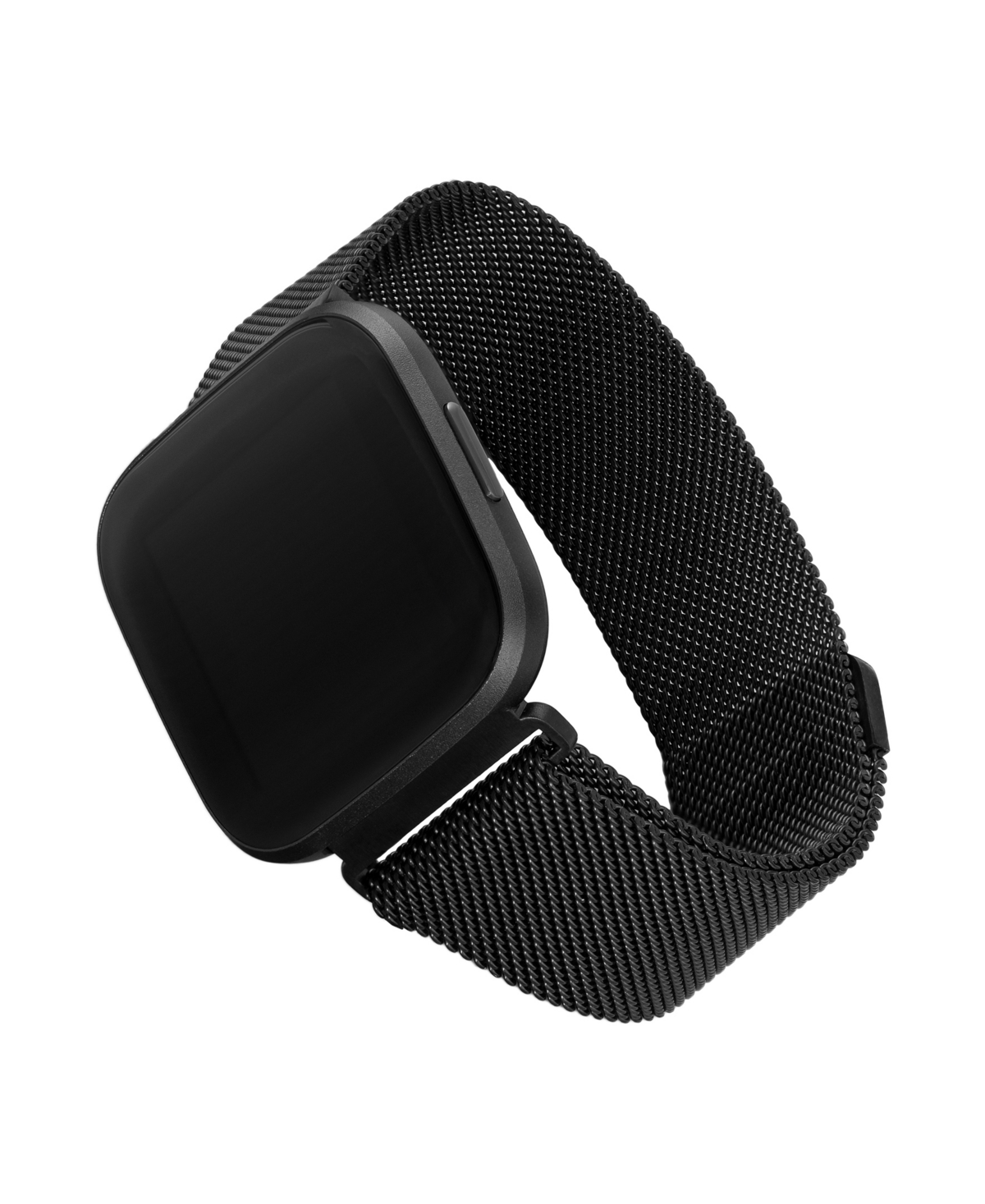 Black Stainless Steel Mesh Band Compatible with the Fitbit Versa and Fitbit Versa 2 - Black, Gray