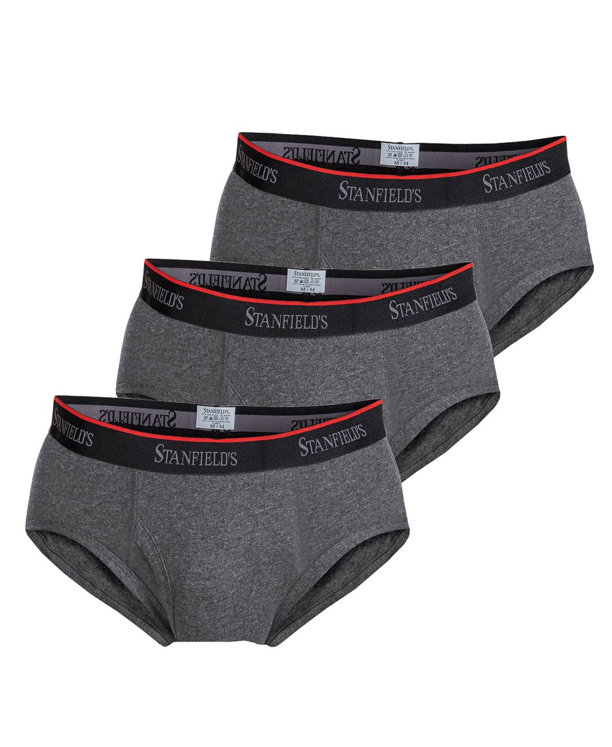 Cotton Stretch Men's 3 Pack Brief Underwear - Graphite
