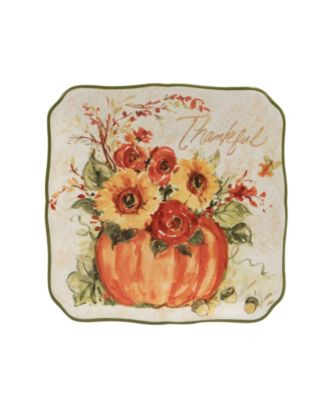 Harvest Morning Canape Plates Set, 4 Pieces