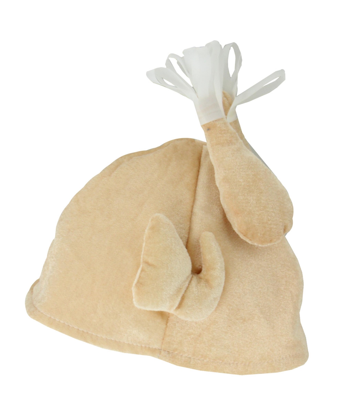 Thanksgiving Turkey Plush Adult Costume Hat, 11" - Open Beige