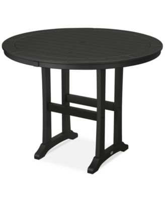 Polywood - POLYWOOD Nautical Trestle 48" Round Counter Table