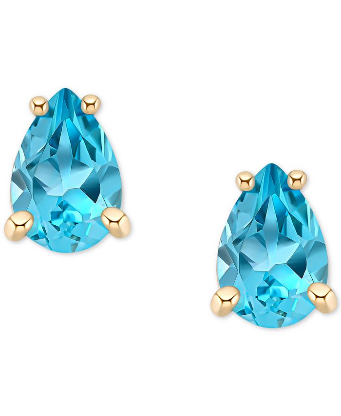 Macys blue topaz earrings clearance