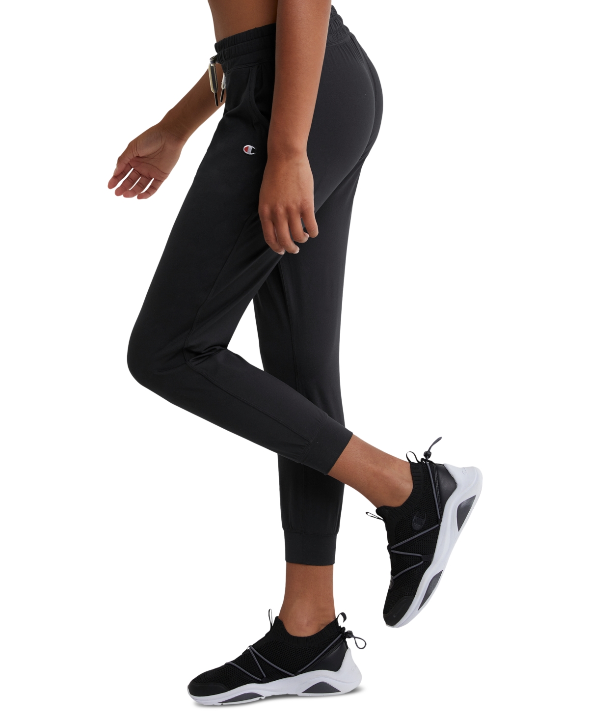Champion Women s Soft Touch Jersey Jogger Pants Black Smart Closet