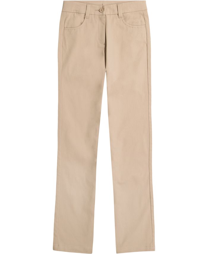 Nautica Big Girls Plus Size Uniform High Waisted 4 Pocket Bootcut