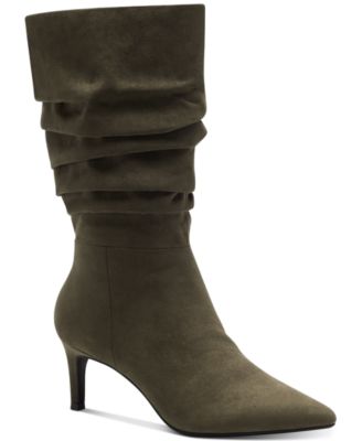 short suede slouch boots