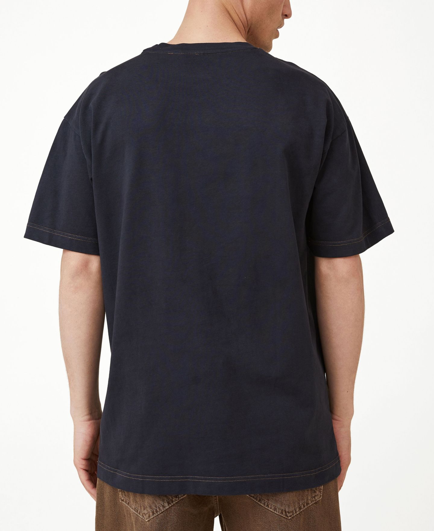 Мужская футболка Cotton On Heavy Weight, цвет: Чёрный — фото 2