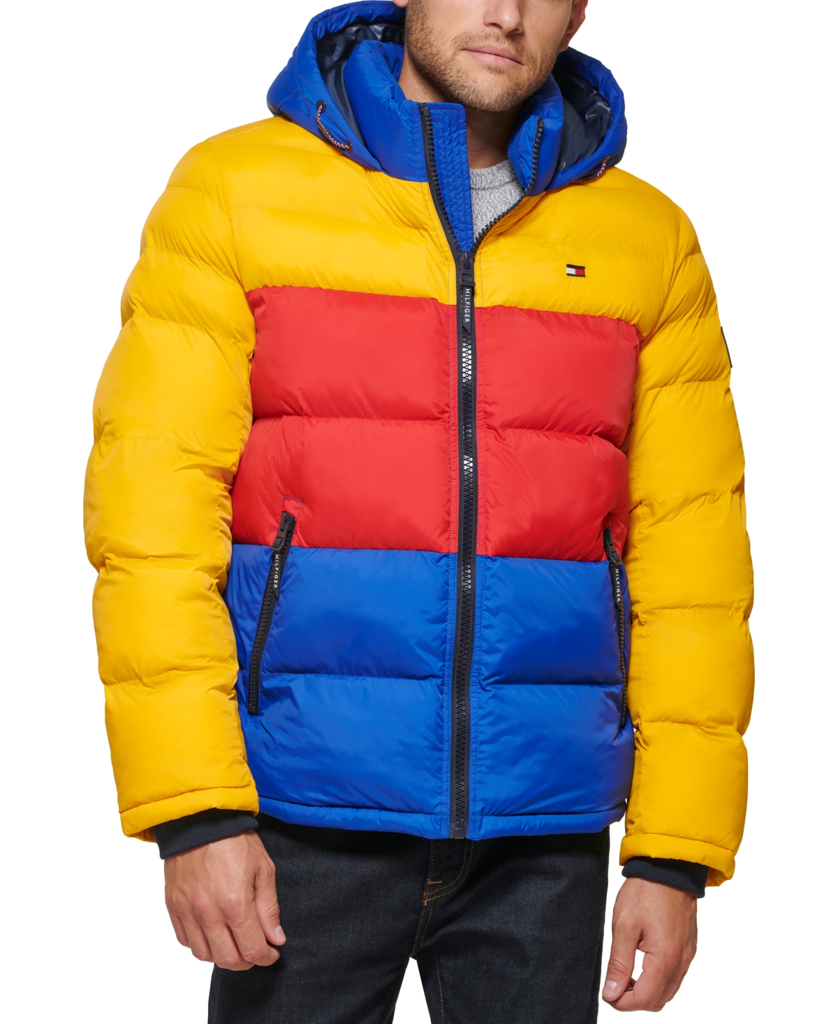 Tommy Hilfiger Men s Quilted Puffer Jacket Created For Macy s In Gold cherry atlantis Blue ModeSens