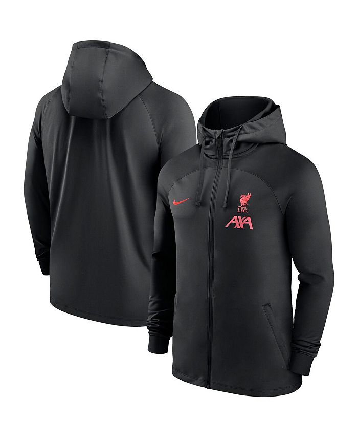 Nike Men's Black Liverpool Strike Raglan Performance Full-Zip Hoodie ...