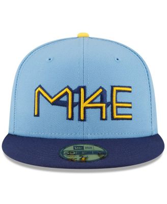Men's Powder Blue Milwaukee Brewers City Connect 59FIFTY Fitted Hat
