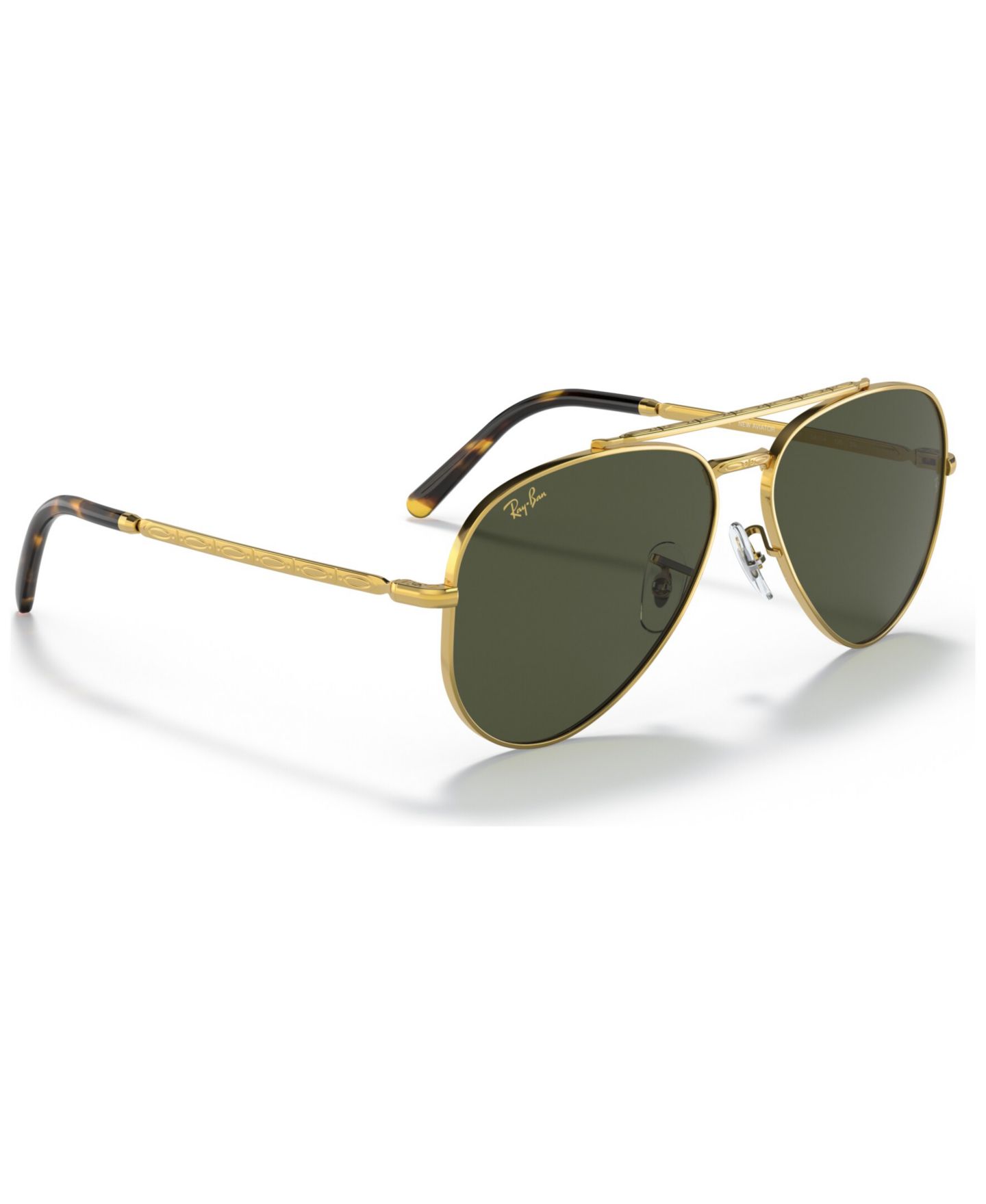Солнцезащитные очки Ray-Ban Unisex New Aviator Sunglasses, RB3625, цвет: Золотой — фото 5