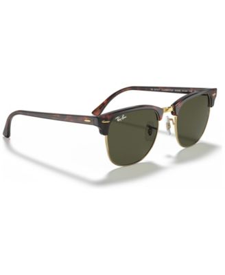 Unisex Low Bridge Fit Sunglasses, RB3016F CLUBMASTER CLASSIC 55