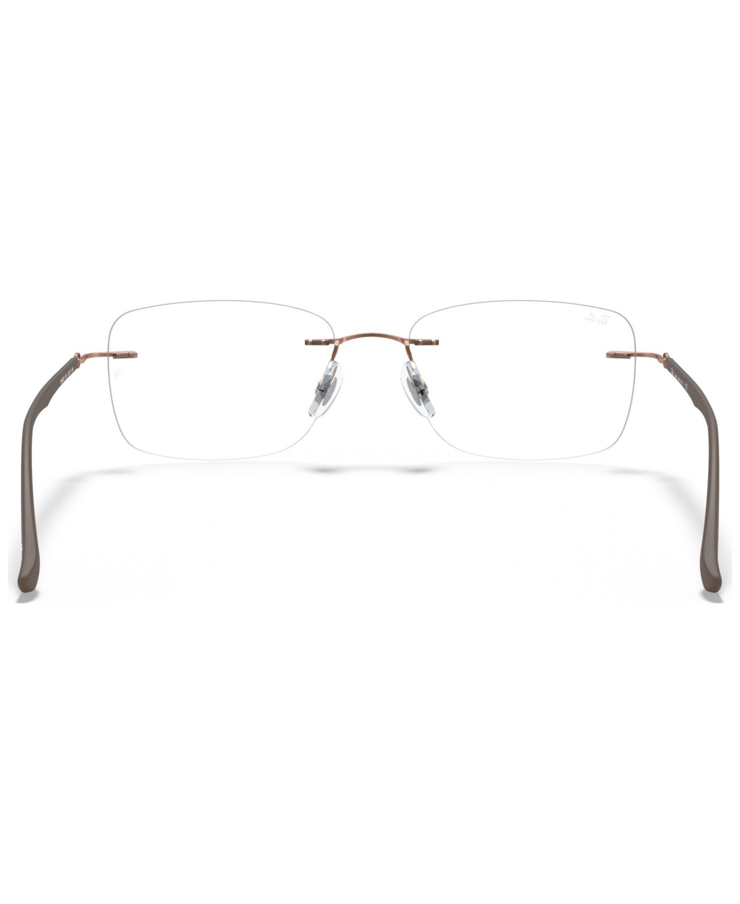 Очки Ray-Ban Unisex Rectangle Titanium RB8725 Optics Eyeglasses, цвет: Mattebrown — фото 12