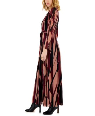 WIWIQS Women's Floral Print Maxi Dress - Irregular Hem V-Neck Summer Beach Party Sundress