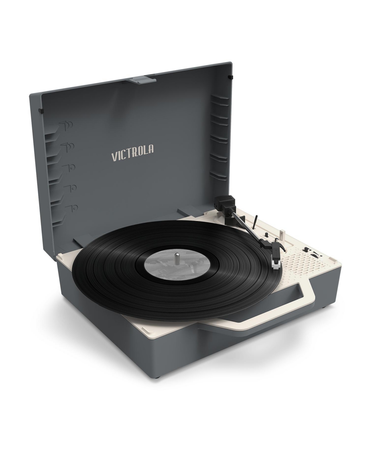 Victrola Re-spin Bluetooth Suitcase Record Player In Graphite Gray