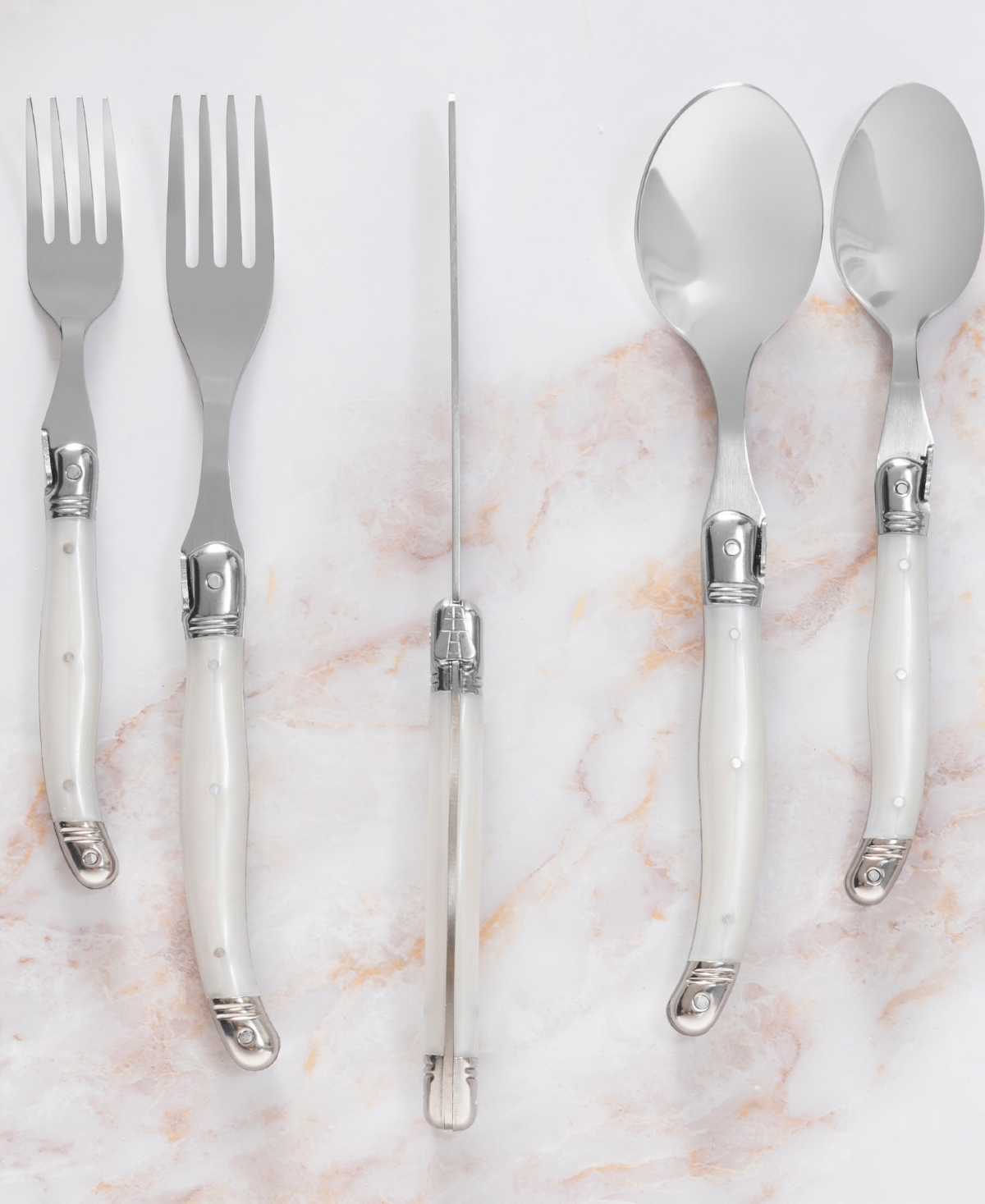 French Home Laguiole 20 Piece Stainless Steel Flatware Set, Service for 4