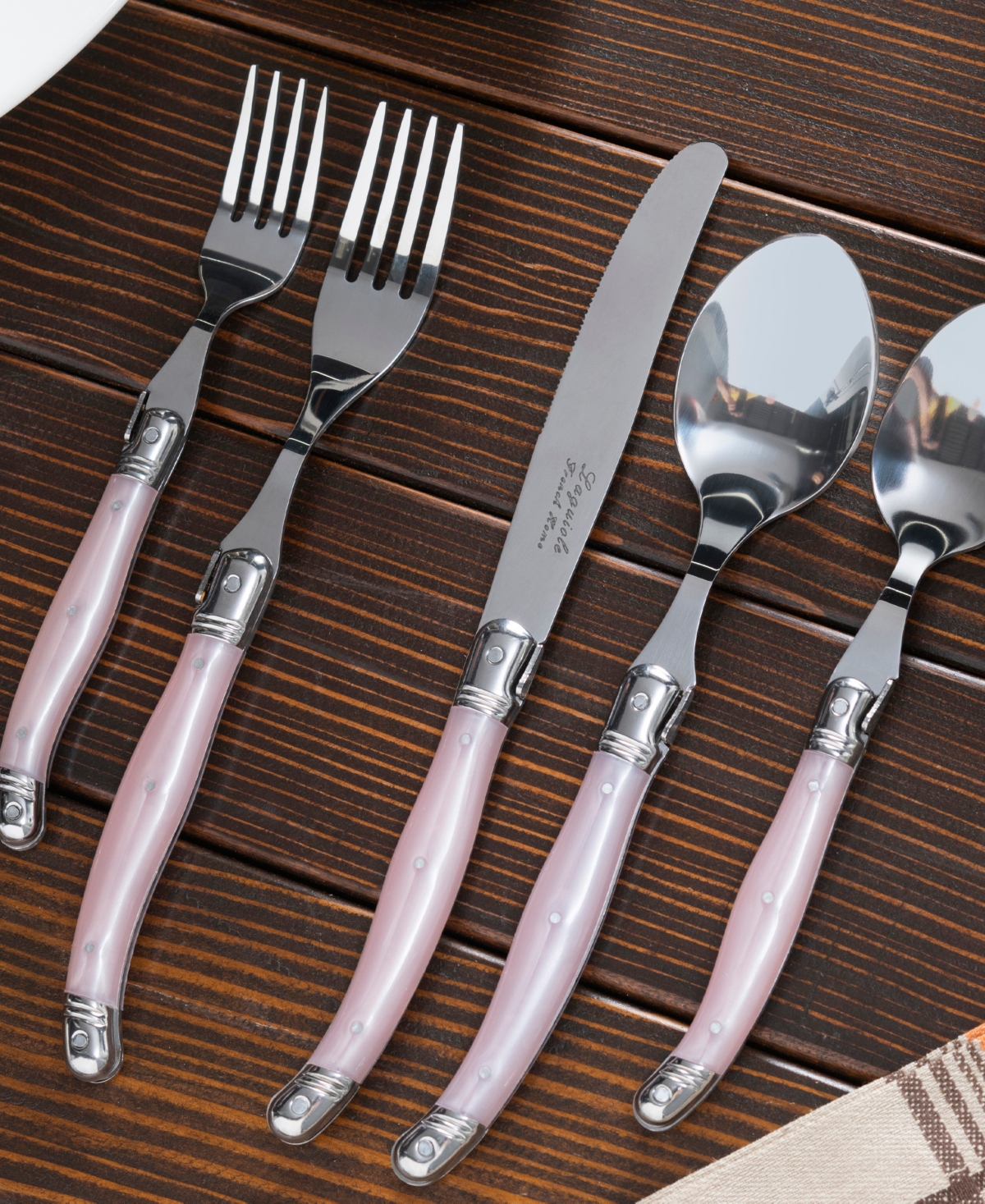 French Home Laguiole 20 Piece Stainless Steel Flatware Set, Service for 4