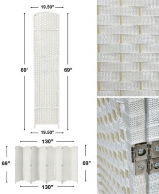 6' Tall Extra Wide Wood Room Divider Privacy Screen