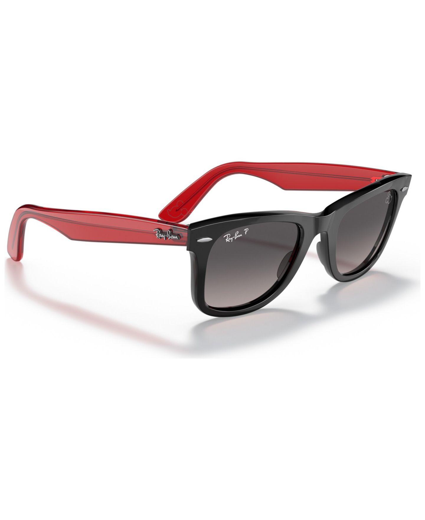 Солнцезащитные очки Ray-Ban Disney Unisex Polarized Sunglasses, RB2140 Wayfarer Mickey J22 50, цвет: Чёрный — фото 3