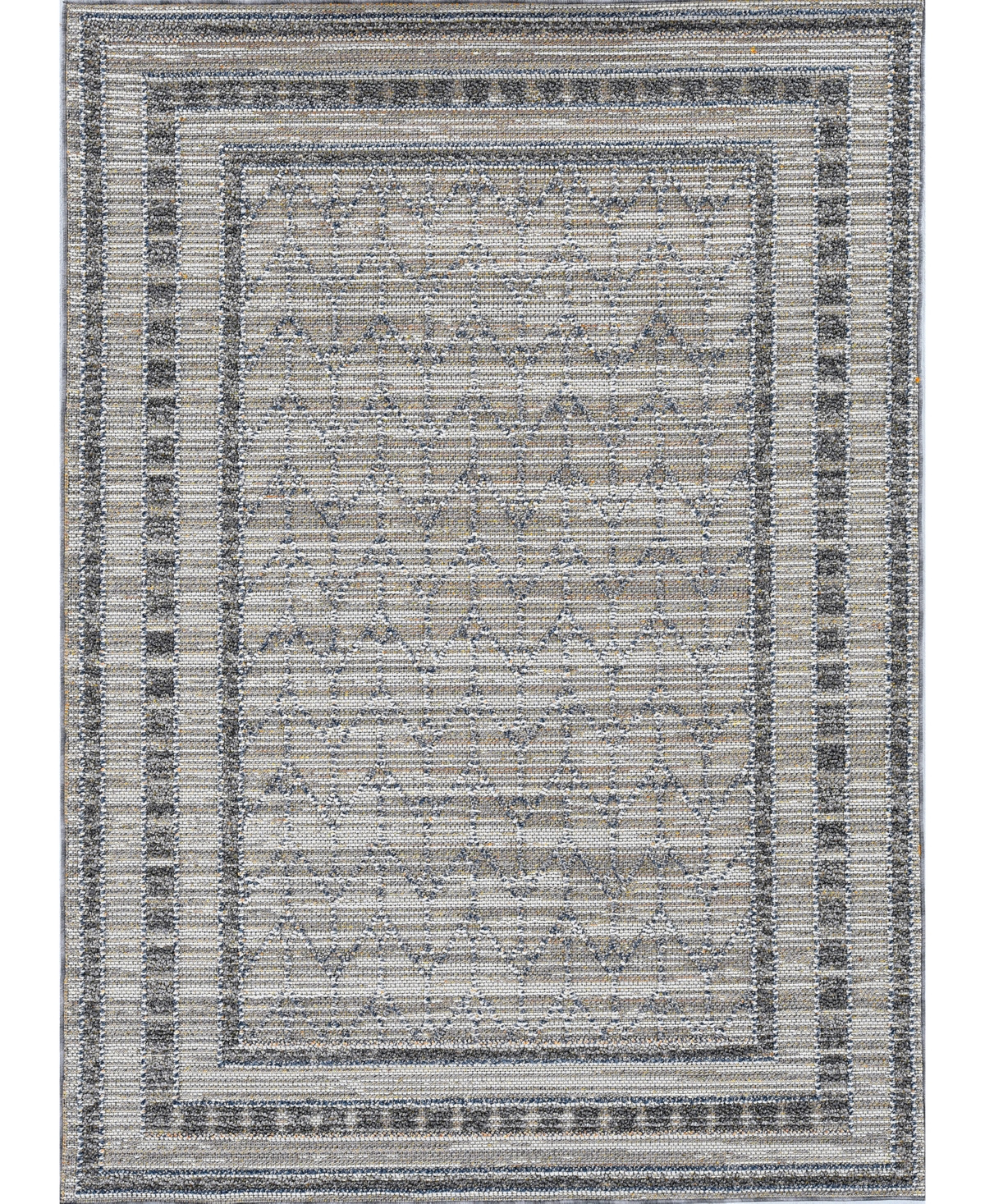 Kas Terrace 6755 7'10in x 10'1in Outdoor Area Rug - Gray