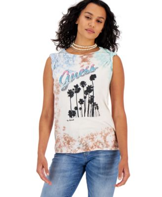 GUESS - Women's Palm Logo Easy Short Sleeve T-Shirt