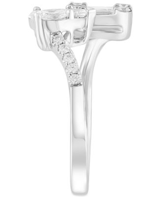 EFFY&reg; Diamond Multi-Cut Cluster Cuff Ring (3/4 ct. t.w.) in 14k White Gold