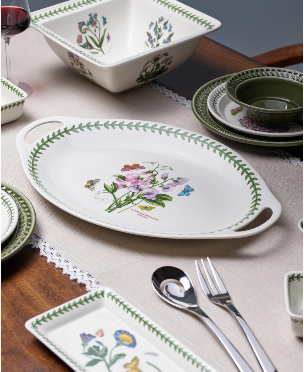Portmeirion Botanic Garden Oval Handled Platter