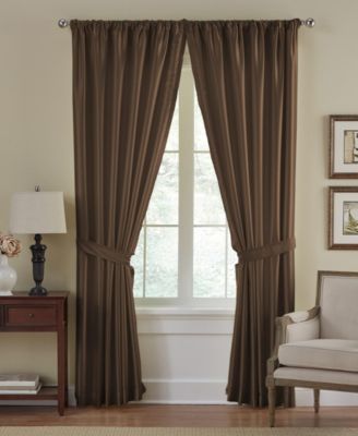 Elrene Home Fashions Versailles Faux Silk Blackout Window Curtain