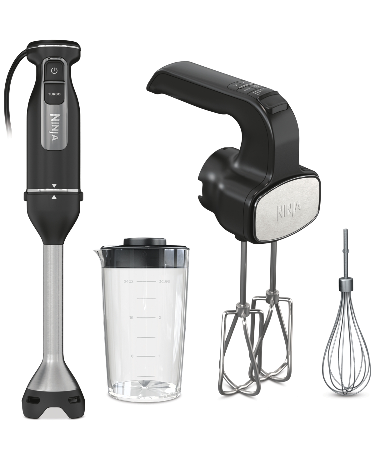 Ninja Foodi Power Mixer System Immersion Blender & Hand Mixer, Ci101 In Black,stainless Steel