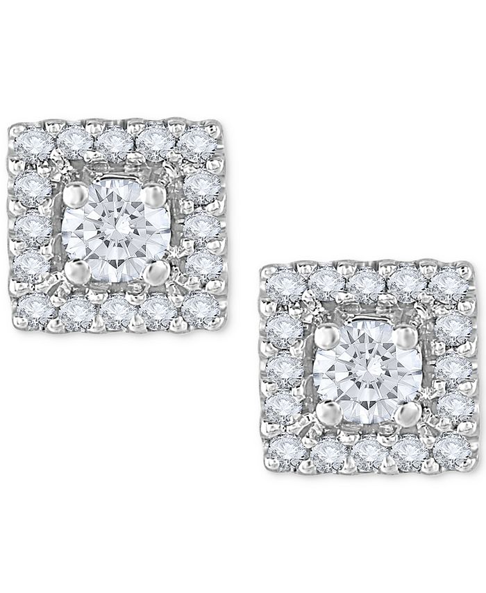 Macys diamond cluster stud earrings Clearance