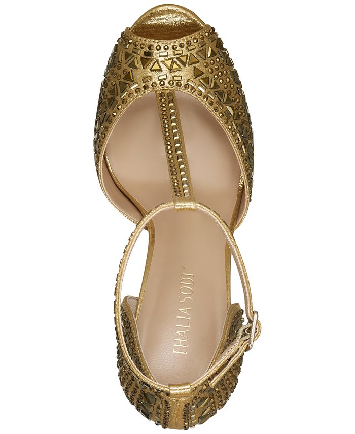 Thalia Sodi Women's Chace Embellished Platform Pumps Macy's