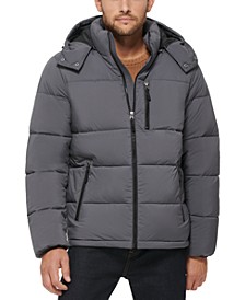 Men's Stretch Hooded Puffer Jacket, Created for Macy's