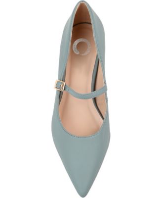 Women's Manza Pointed Toe Mary Jane Kitten Heel Pumps