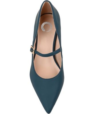 Women's Manza Pointed Toe Mary Jane Kitten Heel Pumps