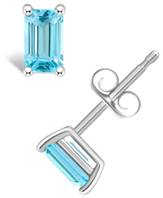 Blue Topaz (3/4 ct. t.w.) Stud Earrings in 14K Yellow Gold or 14k White Gold