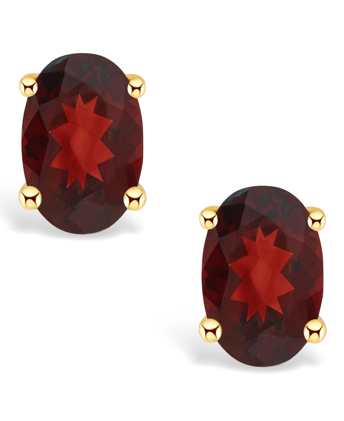 Garnet (1-1/6 ct. t.w.) Stud Earrings in 14K Yellowor 14K White- Gold