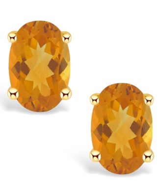 Citrine (7/8 ct. t.w.) Stud Earrings in 14K Yellow Gold or 14K White Gold