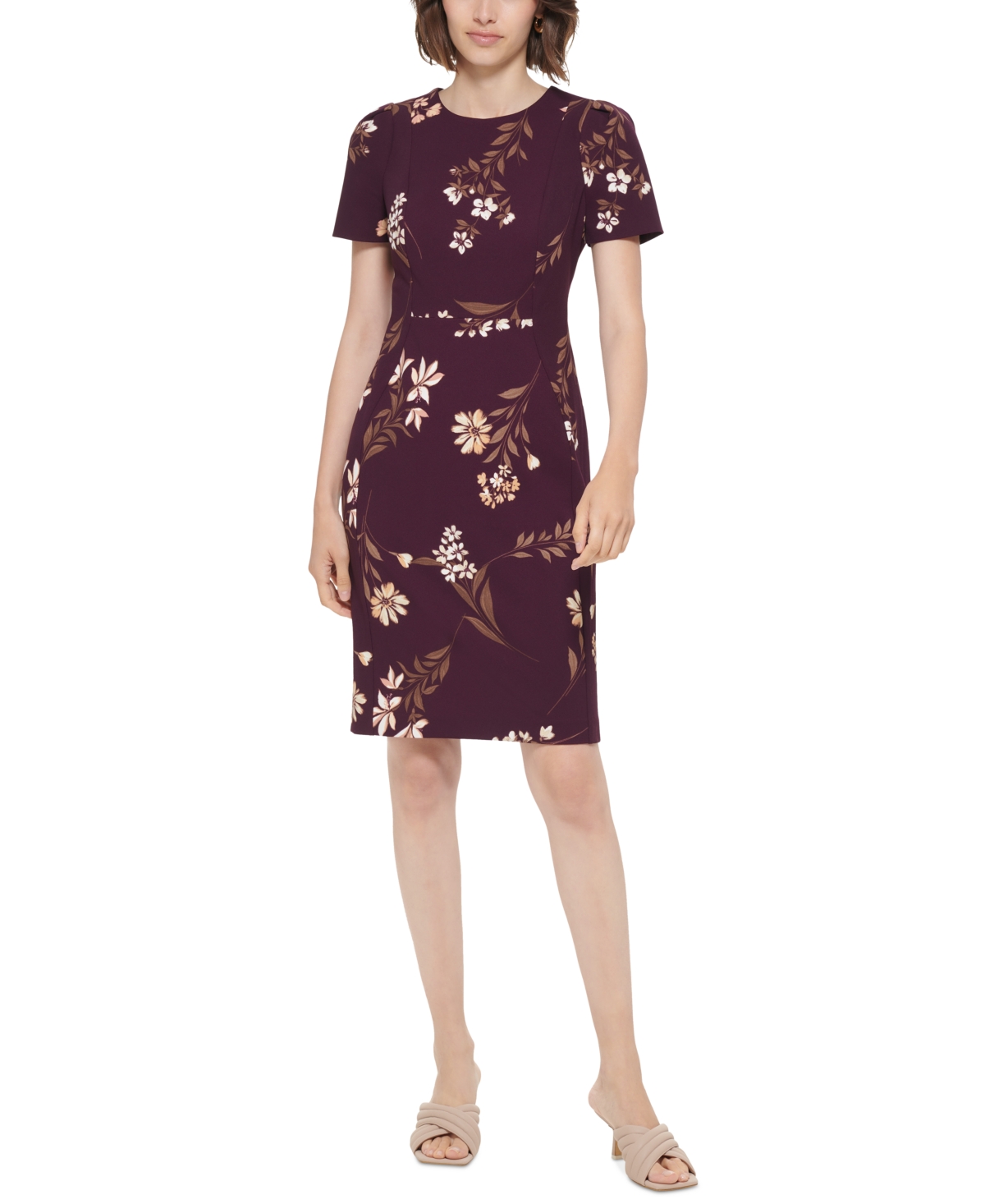 Calvin Klein Floral-Print Sheath Dress