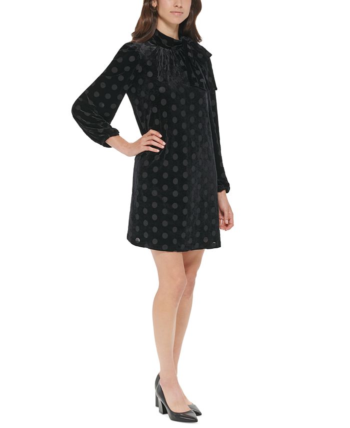 Calvin Klein Burnout Velvet Shift Dress & Reviews - Dresses - Women ...